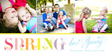 Colorful Spring with Photos 8x4 Flat Card