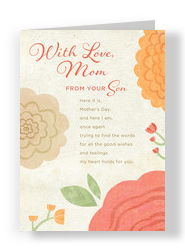 Flowers from Son 5x7 Folded Card