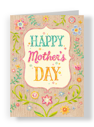 Mother's Day Floral 5x7 Folded Card