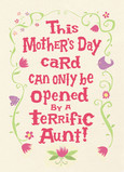 For a Terrific Aunt Only 5x7 Folded Card