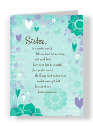Sister Hearts 5x7 Folded Card