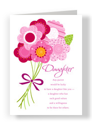 Mother's Day Flowers for Daughter 5x7 Folded Card