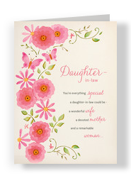 Daughter-in-law Floral 5x7 Folded Card