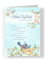 A New Mom in the Nest 5x7 Folded Card