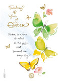 Easter Butterflies 5x7 Folded Card