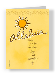 Sunshine Alleluia 5x7 Folded Card
