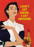 Awesome Drinking Birthday 5x7 Folded Card