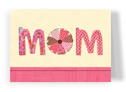 Stitched Pattern Mom 7x5 Folded Card