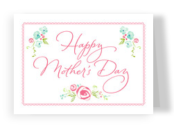 Watercolor Mother's Day Floral 7x5 Folded Card