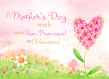 A Mother's Day Wish from Here to There 7x5 Folded Card