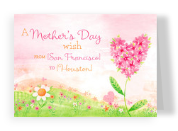 A Mother's Day Wish from Here to There 7x5 Folded Card