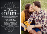 Save the Date Chalkboard Design with Photo 7x5 Flat Card