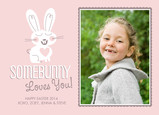 Somebunny Loves You Photo 7x5 Flat Card