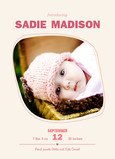 Modern Lettering Photo Birth Announcement 5x7 Flat Card