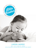 Little Brother Photo Birth Announcement 5x7 Flat Card