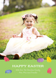 Painted Easter Eggs with Photo 5x7 Flat Card