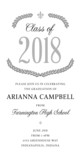 Laurel Design Grad Invitation 4x8 Flat Card