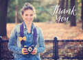 Handlettering Photo Grad Thank You 5.25x3.75 Folded Card
