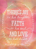 A Mother's Joy, Faith and Love 5x7 Folded Card