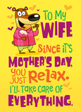 Funny Mother's Day Bear 5x7 Folded Card