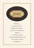 Leather-look Dad Attachment 5x7 Folded Card