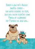 Father's Day Bulldogs 5x7 Folded Card