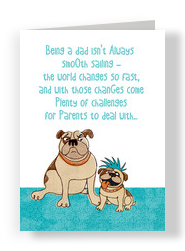 Father's Day Bulldogs 5x7 Folded Card