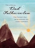 Dad & Father-in-law Mountains 5x7 Folded Card