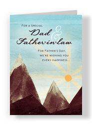 Dad & Father-in-law Mountains 5x7 Folded Card
