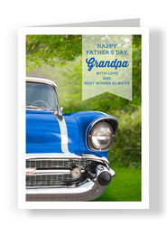 Classic Car Grandpa 5x7 Folded Card