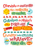 Colorful Sunshiny Grandpa 5x7 Folded Card