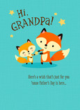 Cute Grandpa Fox 5x7 Folded Card