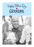 Grandpa Photo with Blue Lettering 5x7 Folded Card