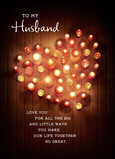 Husband Father's Day Candles 5x7 Folded Card