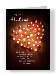 Husband Father's Day Candles 5x7 Folded Card