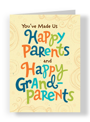 Colorful Grandson Father's Day 5x7 Folded Card