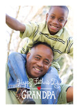 Happy Father's Day Grandpa Photo 5x7 Folded Card