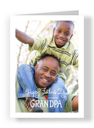 Happy Father's Day Grandpa Photo 5x7 Folded Card