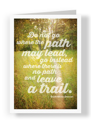 Where the Path May Lead Lettering Design 5x7 Folded Card
