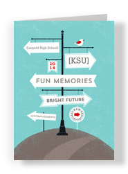 Graduation Signposts 5x7 Folded Card