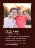 Definition of Father with Photo 5x7 Folded Card