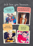 Photos and Speech Bubbles for Dad 5x7 Folded Card