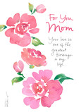 Watercolor Mother's Day Floral 5x7 Folded Card