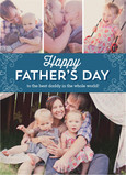 Happy Father's Day Photos and Line Pattern 5x7 Folded Card