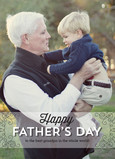 Father's Day Photo with Overlay Line Pattern 5x7 Folded Card
