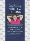 Cap Pattern Grad Photo Invitation 5x7 Flat Card