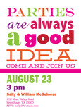 Colorful Party Invitation 5x7 Flat Card