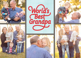 World's Best Grandpa Photos 7x5 Folded Card