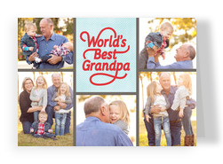 World's Best Grandpa Photos 7x5 Folded Card