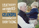 Super Smart Grandpa Photo 7x5 Folded Card